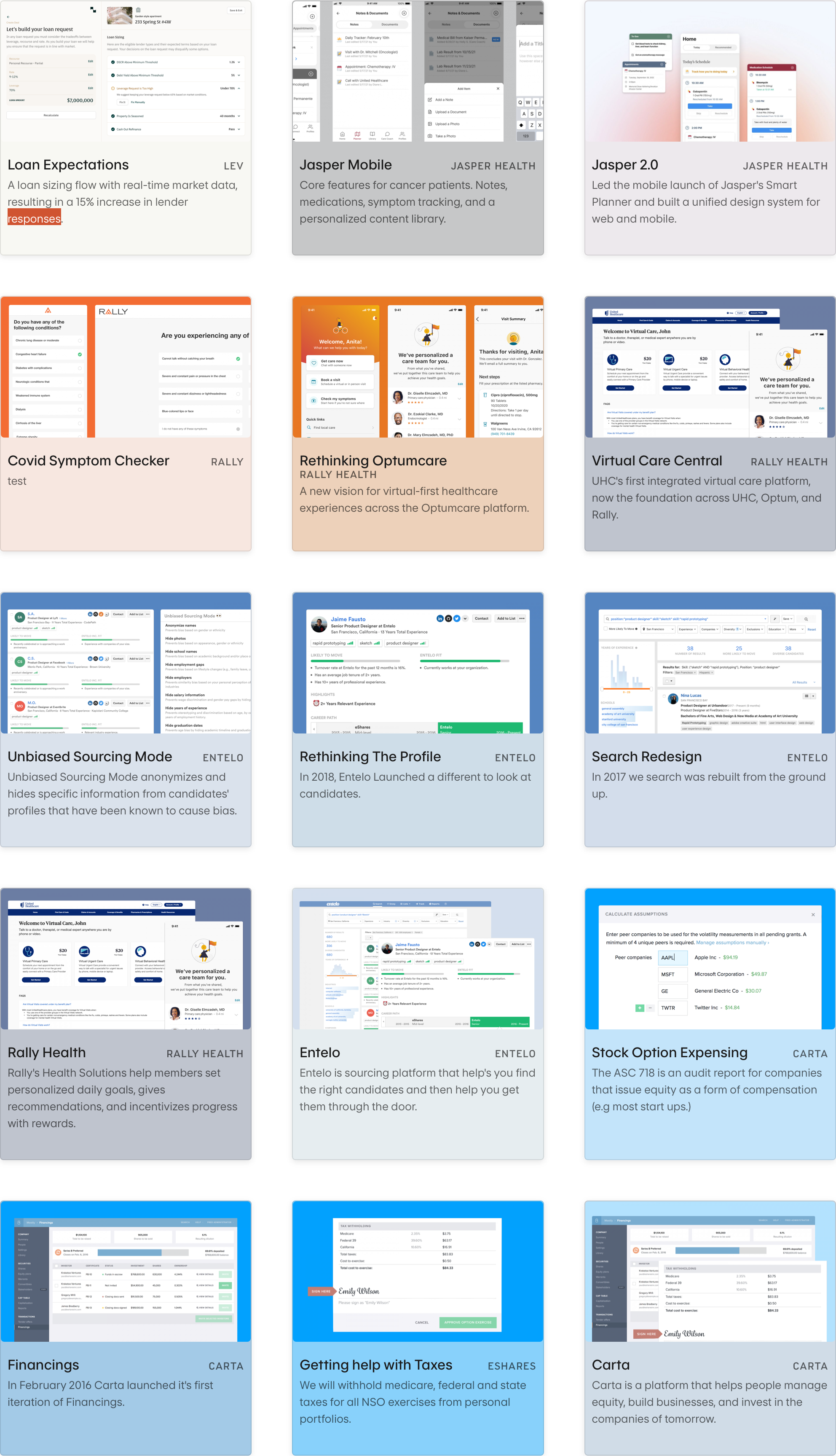 Portfolio projects